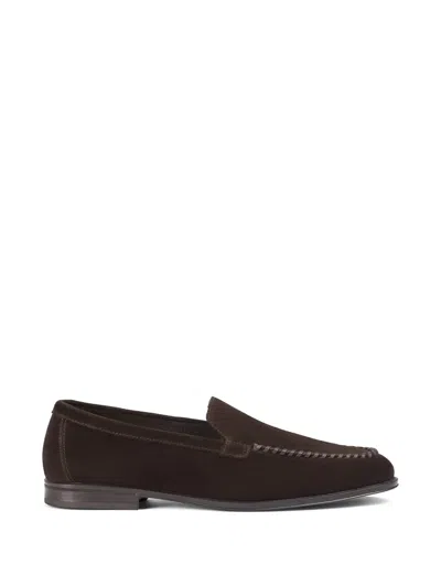 Doucal's Suede Loafers In Brown