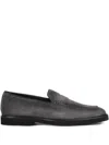 Doucal's Suede Loafers In Gray