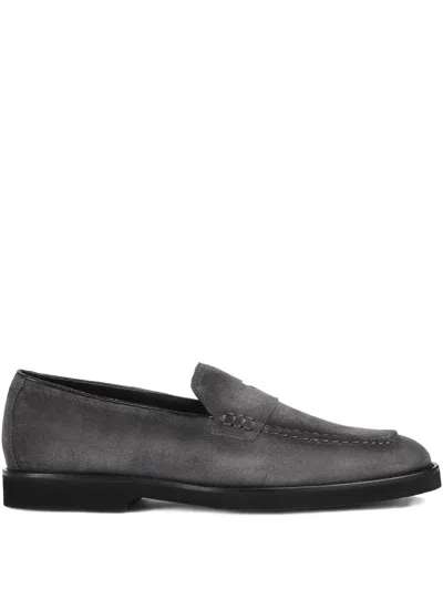 Doucal's Suede Loafers In Gray
