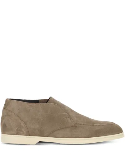 Doucal's Suede Slip-on Desert Boots In Brown