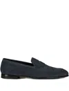 Doucal's Man Loafers Midnight Blue Size 10 Soft Leather