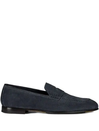 DOUCAL'S SUEDE SLIP-ON LOAFERS