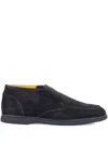 Doucal's Man Ankle Boots Navy Size 12 Leather In Blue