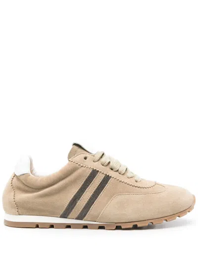 Doucal's Suede Sneakers In Neutral