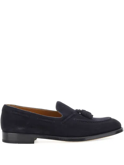 Doucal's Man Loafers Midnight Blue Size 7 Soft Leather