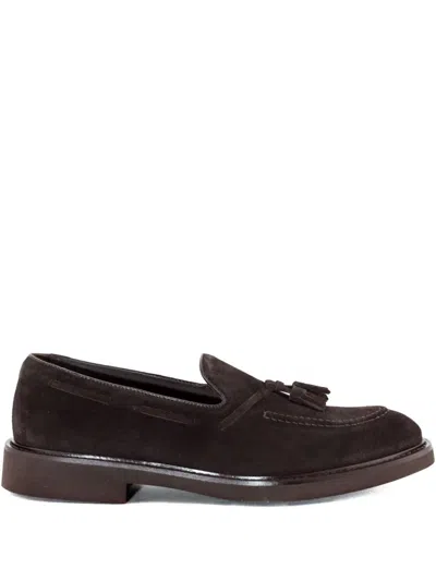 Doucal's Tassel-detail Suede Loafers In Brown