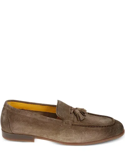 Doucal's Tassel-detail Suede Loafers In Brown