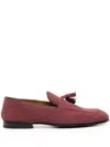 Doucal's Tassel-detail Suede Loafers In Red