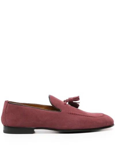 Doucal's Tassel-detail Suede Loafers In Red