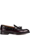 Doucal's Tassel Leather Loafers In Red