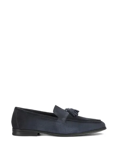 Doucal's Tassel Suede Loafers In Blue