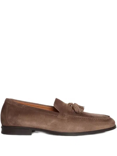 Doucal's Tassel Moccasin Loafers In Brown