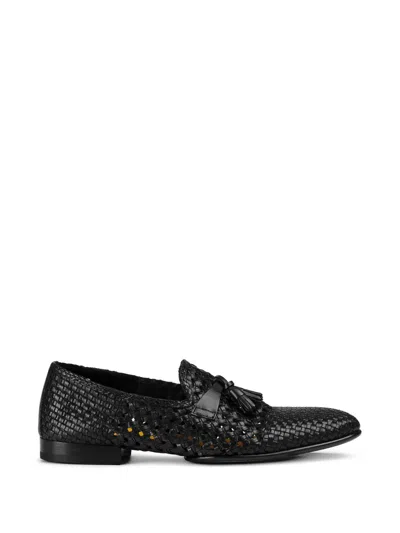 Doucal's Tassel-detail Leather Loafers In Black