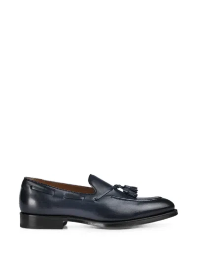 Doucal's Tassel-detail Leather Loafers In Blue