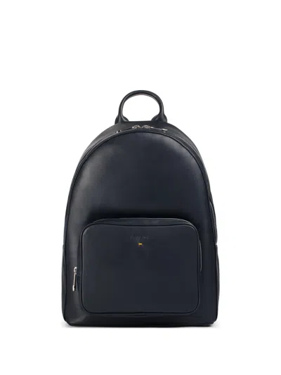 Doucal's Top-handle Leather Backpack In Blue