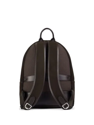 Doucal's Top-handle Leather Backpack In Brown