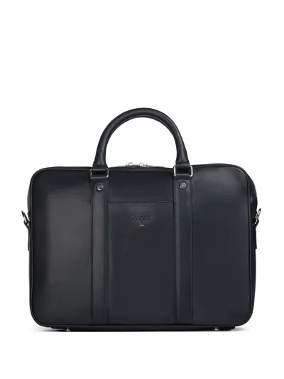 Doucal's Top-handle Leather Briefcase In Blue