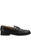 Doucal's Two-tone Leather Loafers In Black