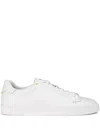 Doucal's White Calf Leather Sneakers In Multi