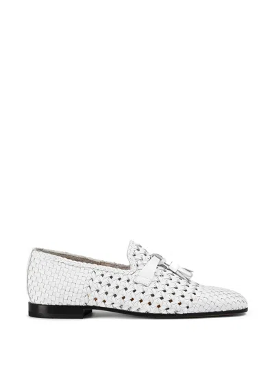 Doucal's Woven Loafers In White