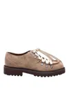 Doucal's Parabout Suede Lace-up Shoe With Hooks In Brown