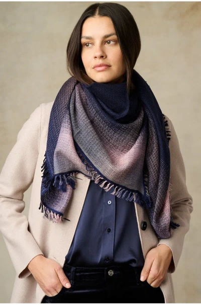 Douce Gloire Horizon Scarf In Navy Pink