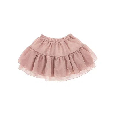 Doudou Babies' Embroidered Cotton And Tulle Mini Dress Kids In White