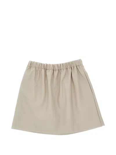 Doudou Et Compagnie Kids' Elasticated-waist Skirt In Neutral