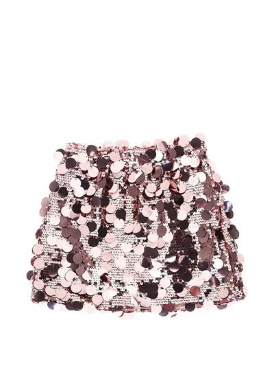 Doudou Et Compagnie Kids' Sequin Mini Skirt In Pink