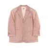 Doudou Lurex Jersey Single-breasted Jacket Kids In Pink