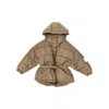 Doudou Quilted Nylon Downjacket Kids In Brown