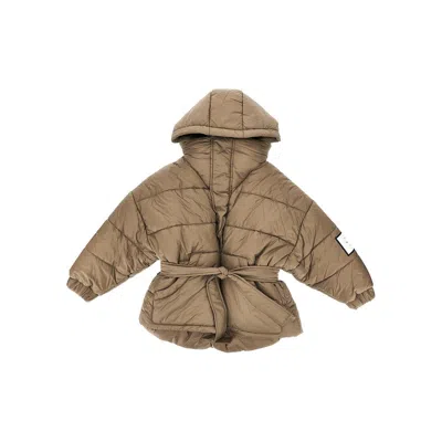 Doudou Quilted Nylon Downjacket Kids In Brown