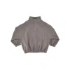 Doudou Stretch Jersey Blouson With Collar Kids In Gray