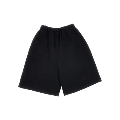 Doudou Kids' Wool-blend Wide Shorts In Blue