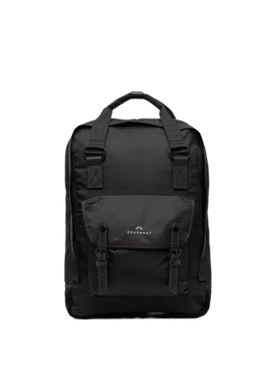 Doughnut Large Macaroon Buckle-fastening Backpack In Black
