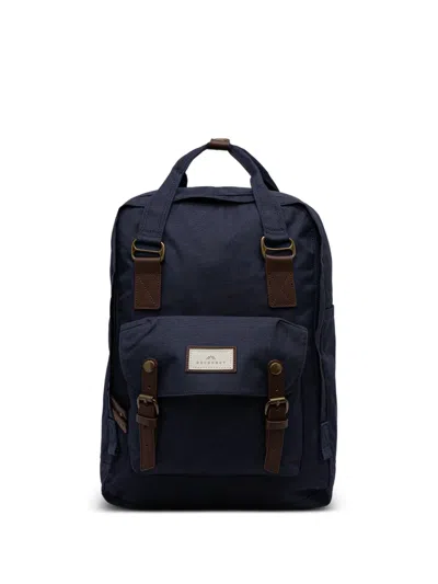 Doughnut Large Macaroon Logo-patch Backpack In Blue
