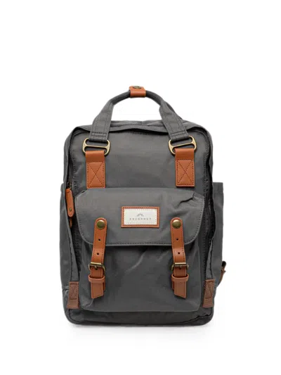 Doughnut Macaroon Buckled Backpack In Gray