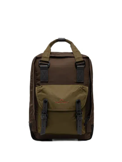 Doughnut Macaroon Buckle-fastening Logo-embroidered Backpack In Grün