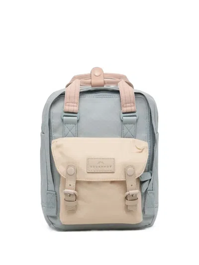 Doughnut Macaroon Mini Nature Buckle-detail Logo-patch Backpack In Blue
