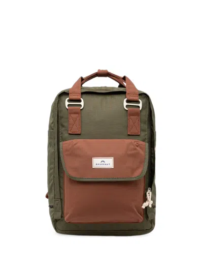 Doughnut Macaroon Minorstones Ripstop-texture Logo-patch Backpack In Green