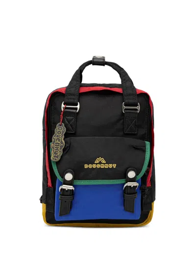 Doughnut Mini Macaroon You-niverse Colour-block Backpack In Black