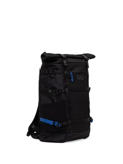 Doughnut Paratrooper Roll-top Buckled Backpack In Schwarz