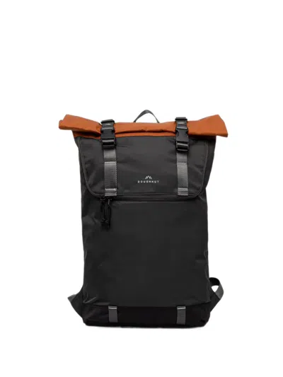 Doughnut Roll-top Buckle-fastening Backpack In Black