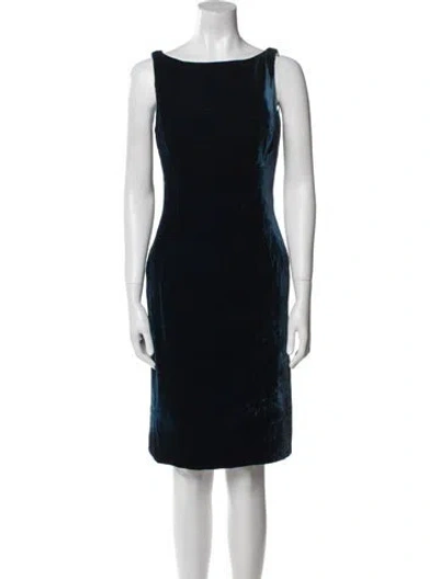 Pre-owned Douglas Hannant Bateau Neckline Mini Dress In Black