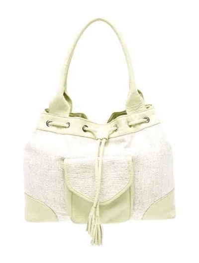 Pre-owned Douglas Hannant Canvas Shoulder Bag In Green