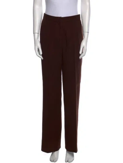 Pre-owned Douglas Hannant Cashmere Wide Leg Pants In Brown