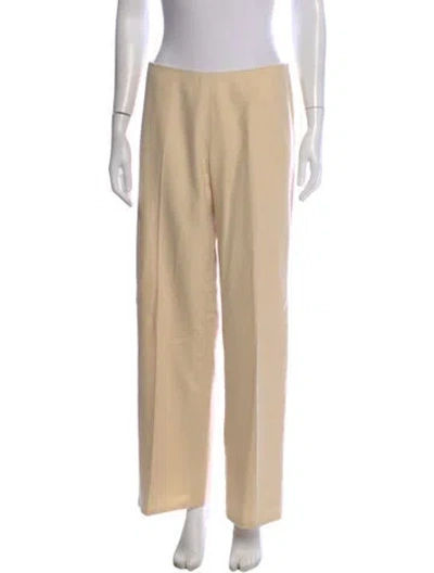 Pre-owned Douglas Hannant Cashmere Wide Leg Pants In Neutral