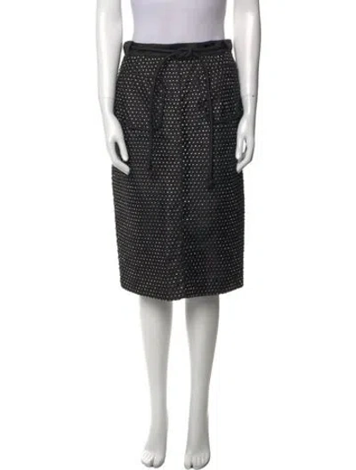 Pre-owned Douglas Hannant Silk Knee-length Skirt In Black