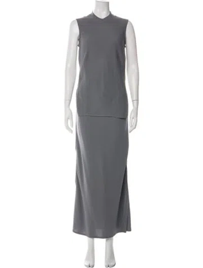 Pre-owned Douglas Hannant Silk Skirt Set In Green