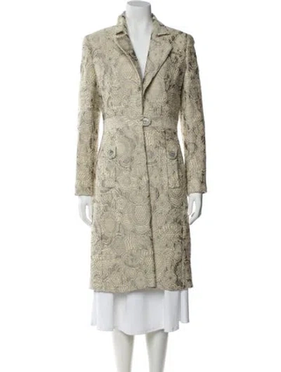 Pre-owned Douglas Hannant Tweed Pattern Coat In Neutral
